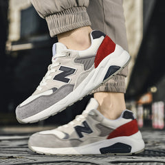 Spring and Autumn New Balance Cool Run Leather NB580 Classic Casual Sports Shoes Men's Thick soled N-shaped Shoes Couple Running Shoes