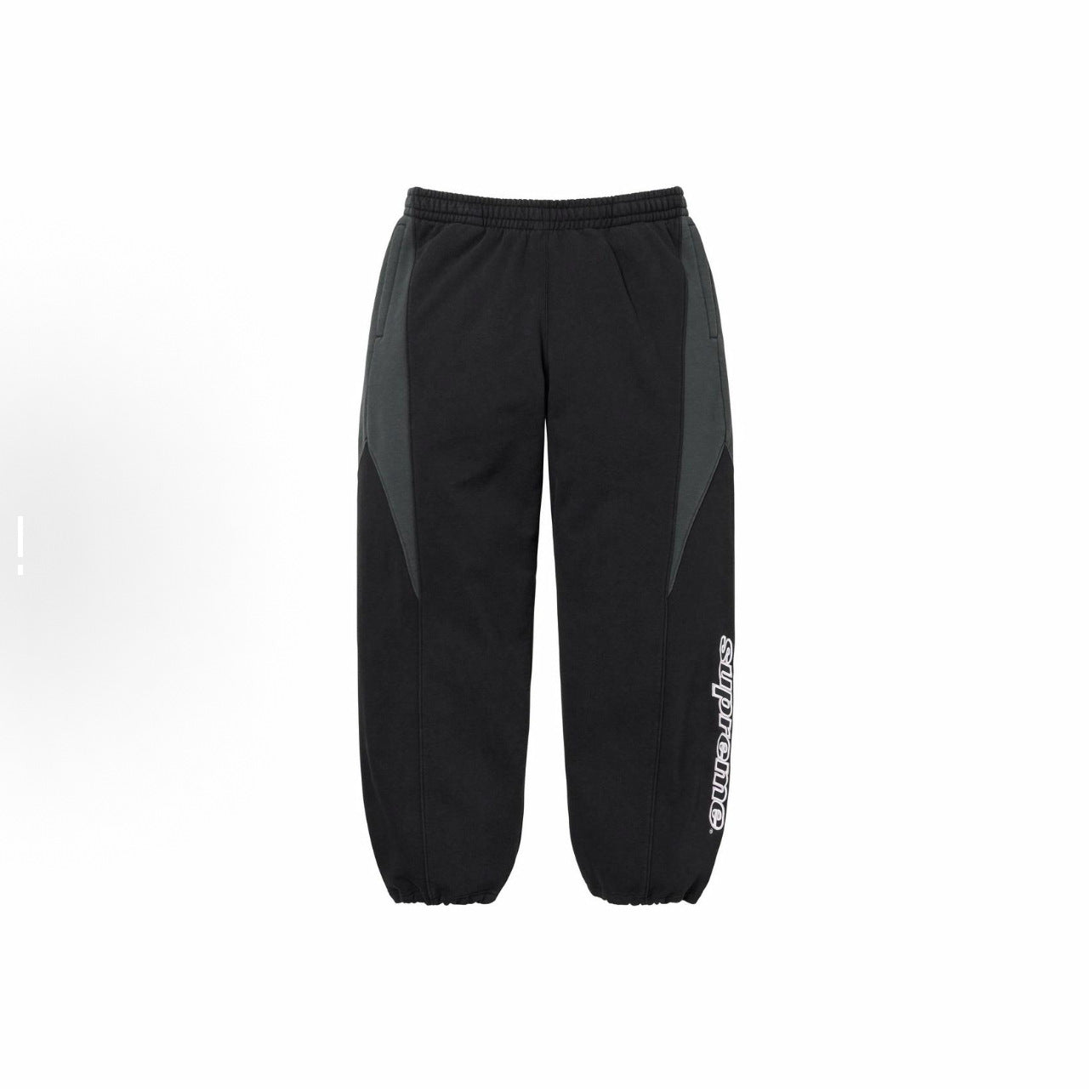 Supreme Curved Panel Track Pants - Black