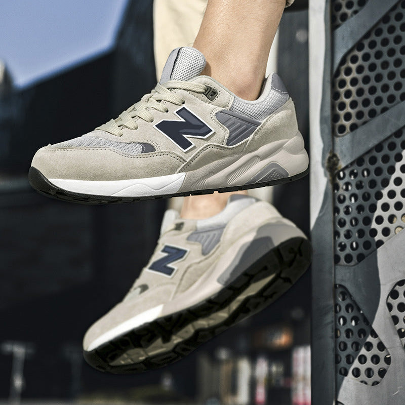 Spring and Autumn New Balance Cool Run Leather NB580 Classic Casual Sports Shoes Men's Thick soled N-shaped Shoes Couple Running Shoes