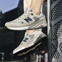 Spring and Autumn New Balance Cool Run Leather NB580 Classic Casual Sports Shoes Men's Thick soled N-shaped Shoes Couple Running Shoes