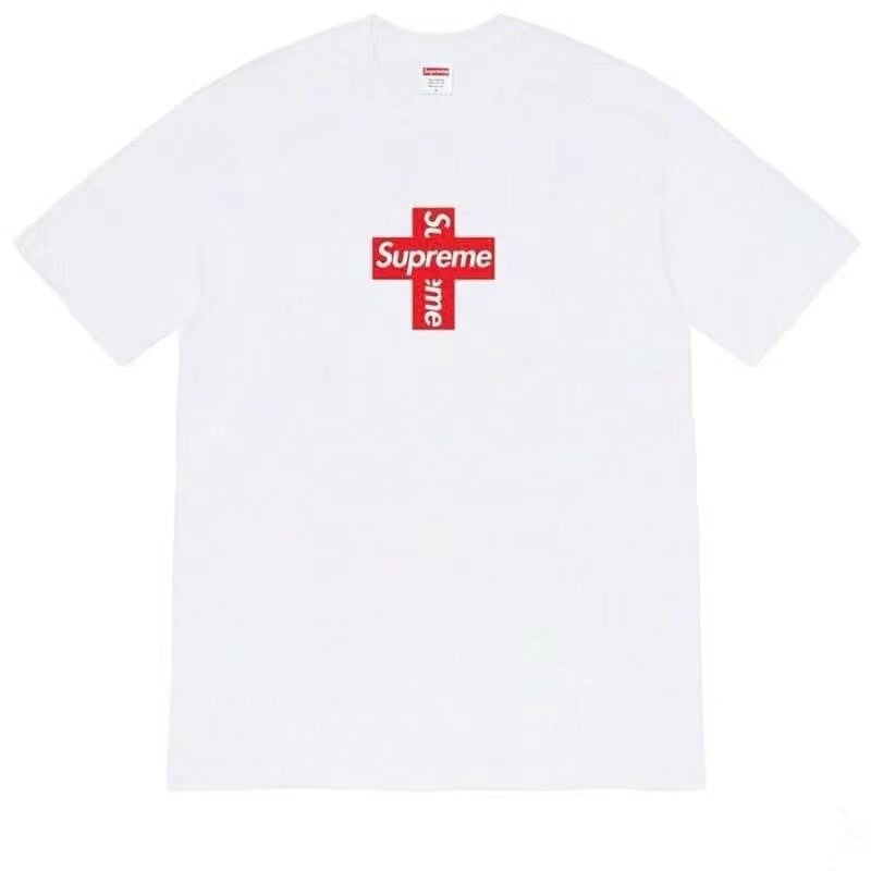 Supreme Cross Graphic Chest T-Shirt - White