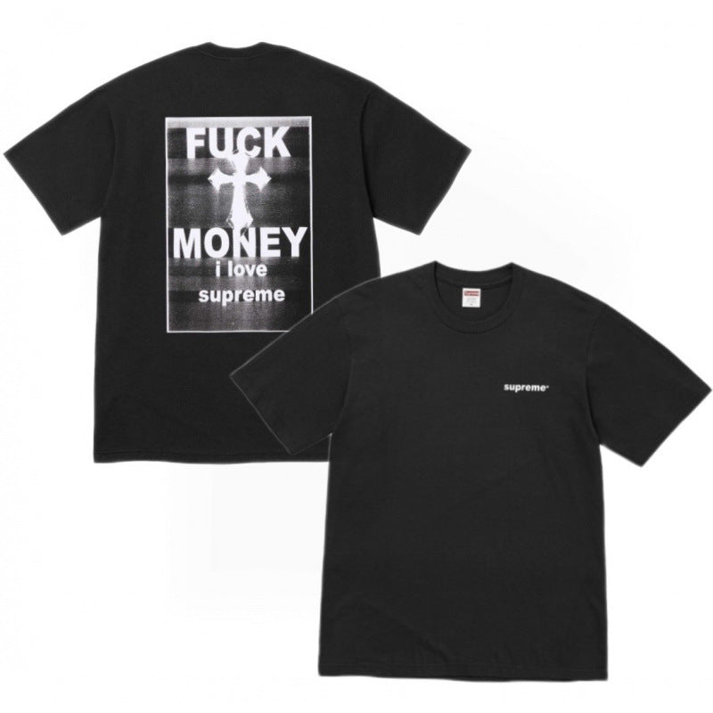 Supreme Statement Poster Back Graphic T-Shirt - Black