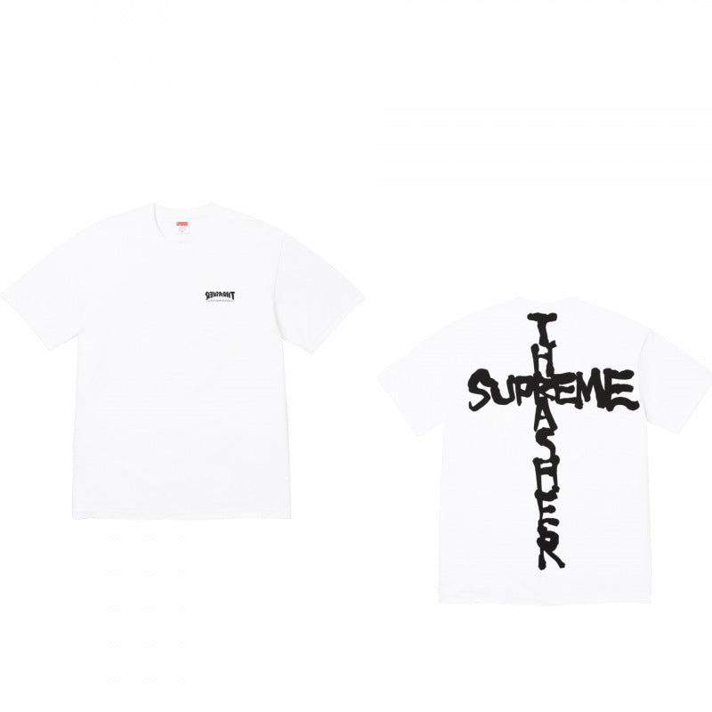 Supreme Cross Graphic Front/Back T-Shirt - White