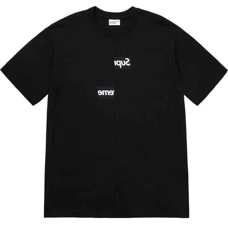 Supreme Multi-Text Front Graphic T-Shirt - Black