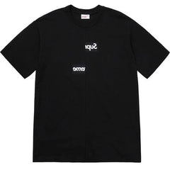 Supreme Multi-Text Front Graphic T-Shirt - Black