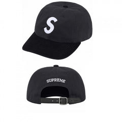 Supreme Leather Strap S Logo 6-Panel Cap - Black