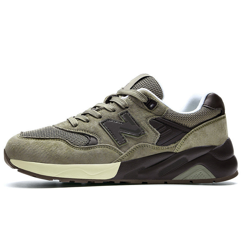 Spring and Autumn New Balance Cool Run Leather NB580 Classic Casual Sports Shoes Men's Thick soled N-shaped Shoes Couple Running Shoes