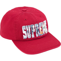 Supreme Metallic Photo Applique 6-Panel Cap - Red