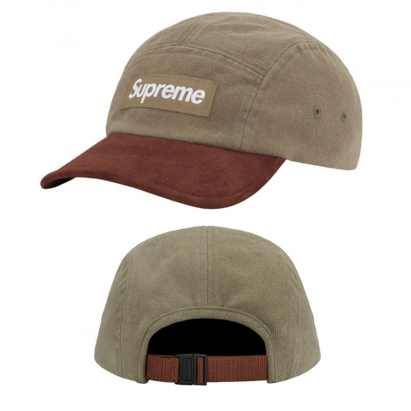 Supreme Two-Tone Box Logo Camp Cap - Olive / Brown