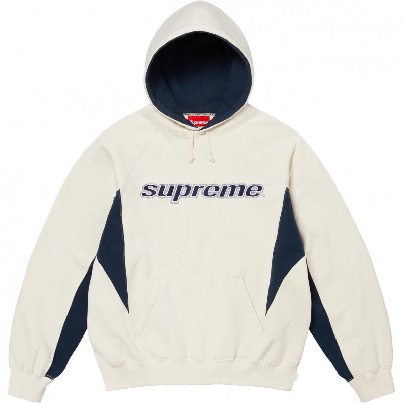 Supreme Contrast Panel Logo Hoodie – Cream