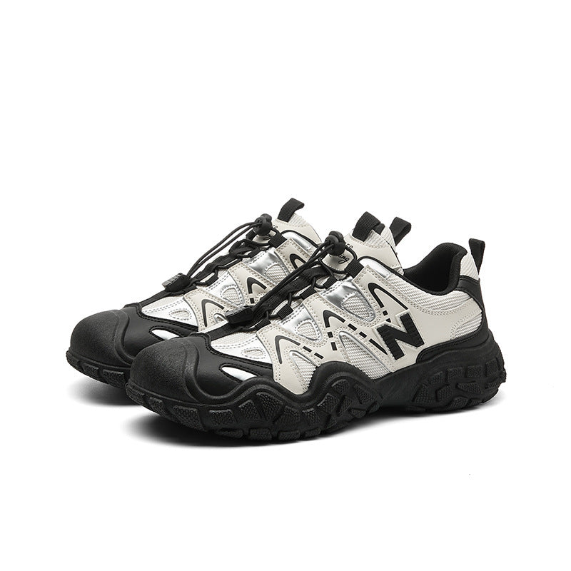 春秋新百伦酷跑运动潮鞋2025新款透气百搭学生丑萌鞋增高休闲鞋男