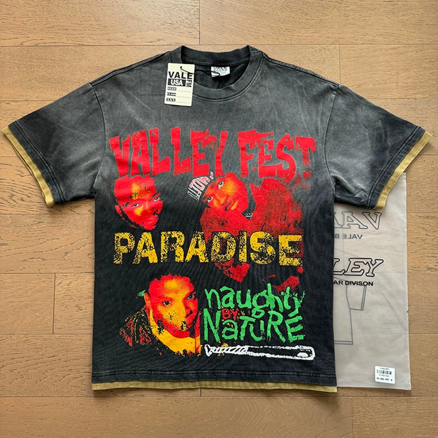 Valley Fest Paradise Graphic T-Shirt Washed Black