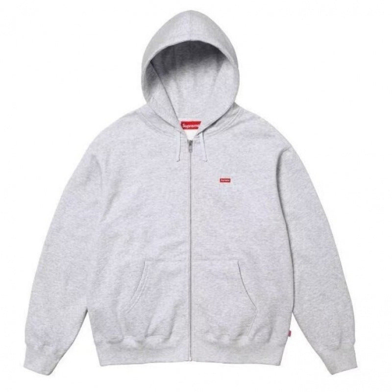 Supreme Classic Zip Up Hoodie – Heather Gray