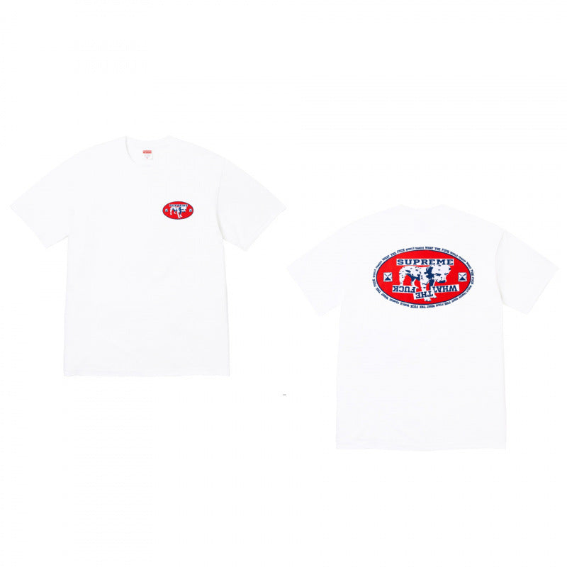 Supreme Oval Badge Graphic T-Shirt - White