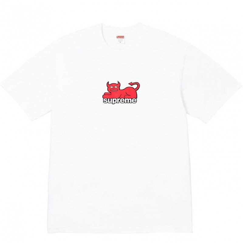 Supreme Devil Cat Graphic T-Shirt - White