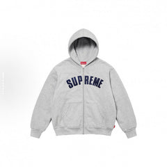 Supreme Arc Logo Zip-Up Hoodie — Gray