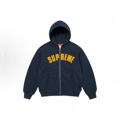 Supreme Arc Logo Zip-Up Hoodie — Navy
