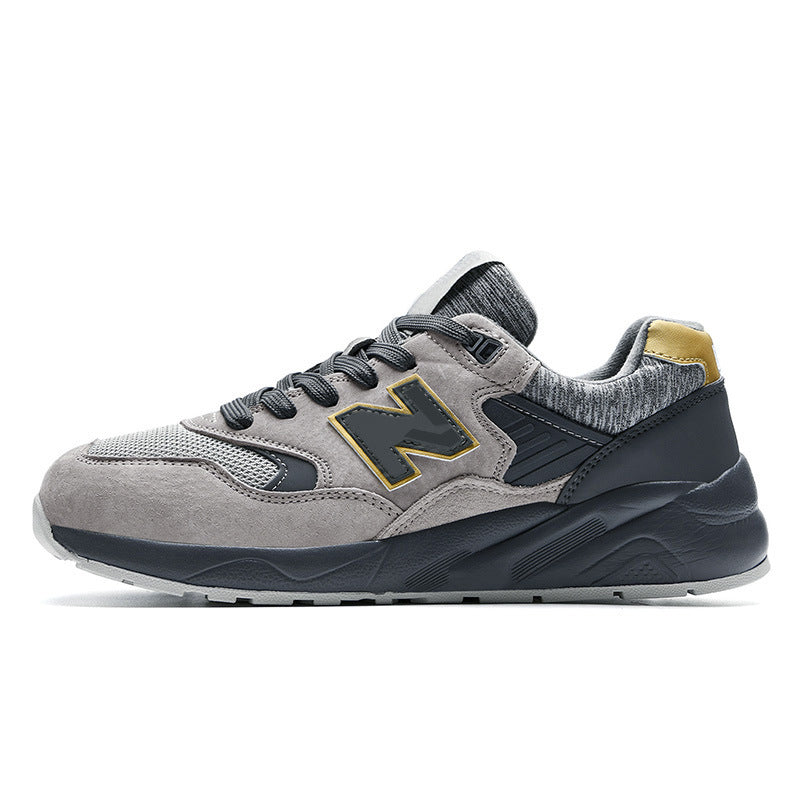 Spring and Autumn New Balance Cool Run Leather NB580 Classic Casual Sports Shoes Men's Thick soled N-shaped Shoes Couple Running Shoes