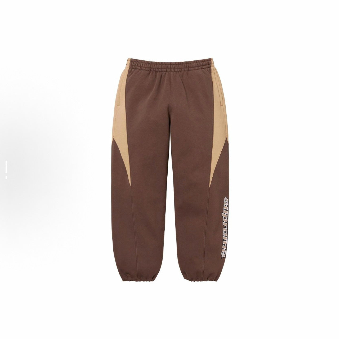 Supreme Curved Panel Track Pants - Brown/Tan