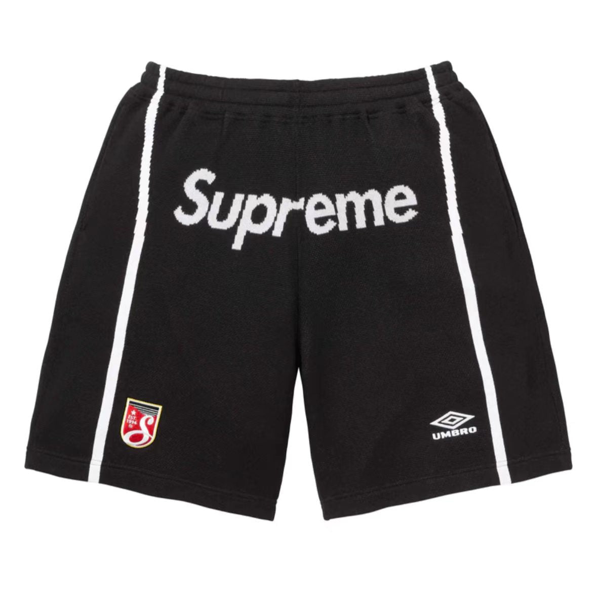 Supreme Collaboration Colorblock Soccer Shorts - Black