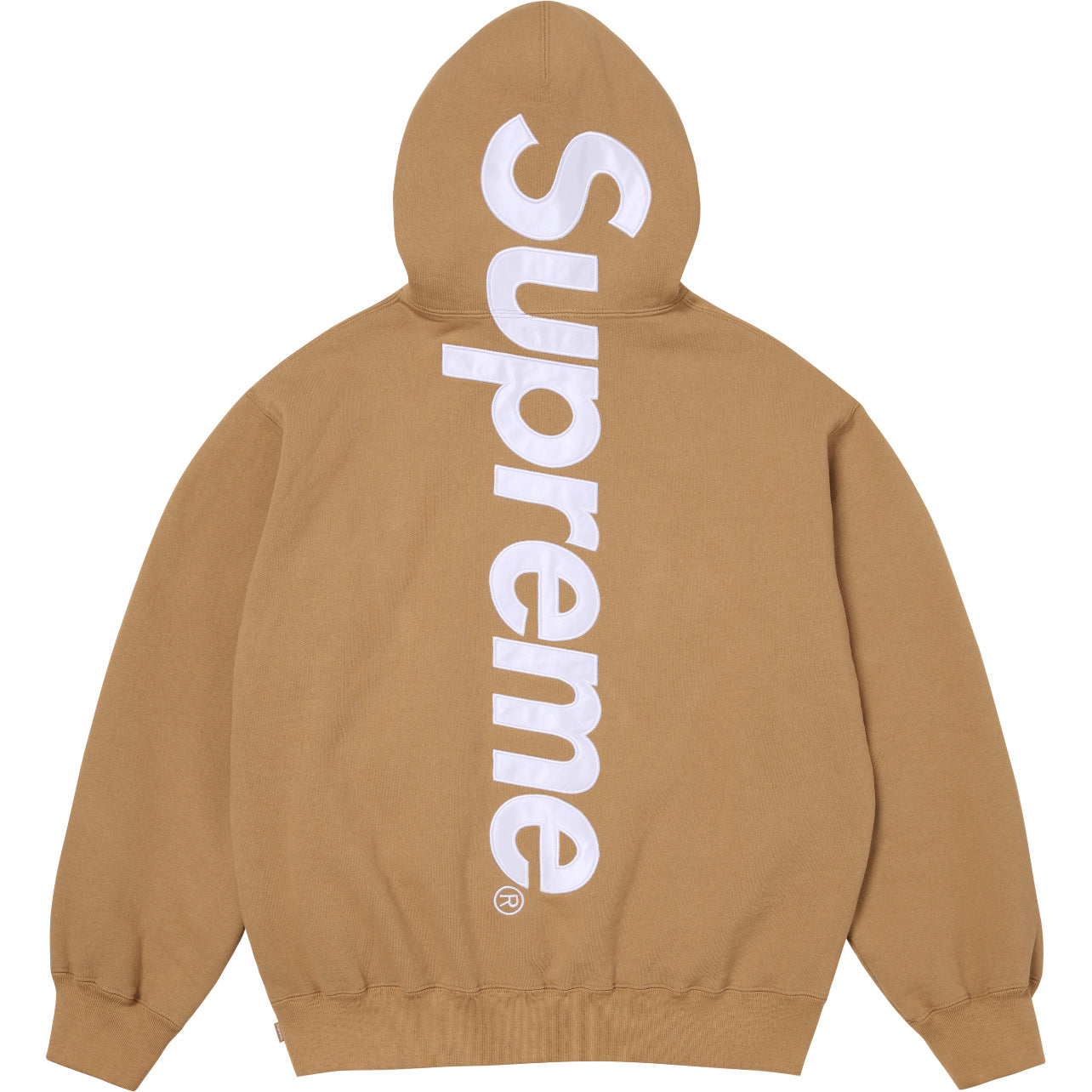 Supreme Oversized Vertical Logo Hooded Sweatshirt - Khaki