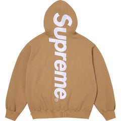 Supreme Oversized Vertical Logo Hooded Sweatshirt - Khaki
