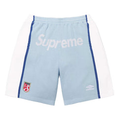 Supreme Collaboration Colorblock Soccer Shorts - Sky Blue