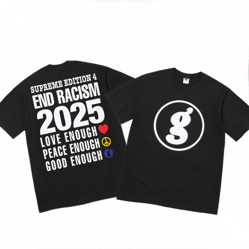 Supreme End Racism Graphic T-Shirt - Black