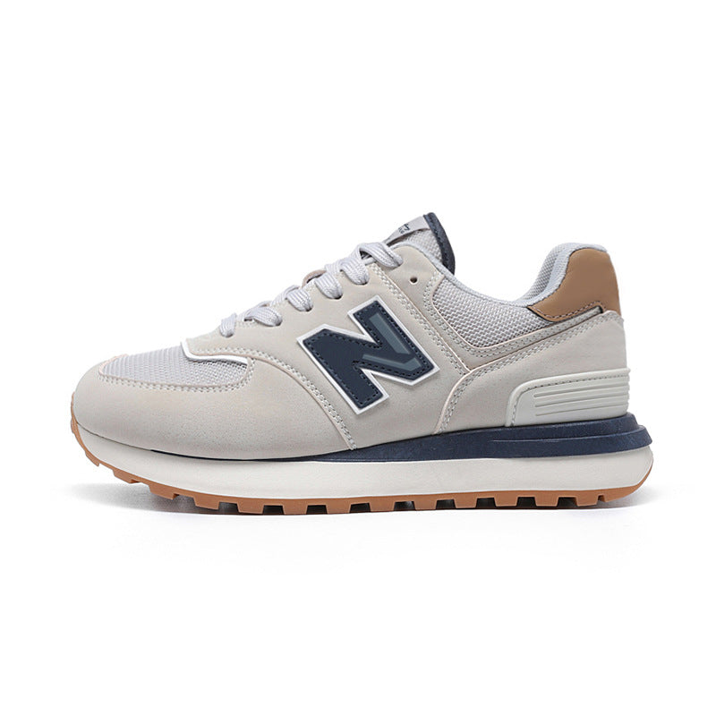 Spring and Autumn New Balance Cool Run Classic N-Word Height Increase 574 Sports Shoes Outdoor Leisure Versatile Couple Style Sports Shoes Women