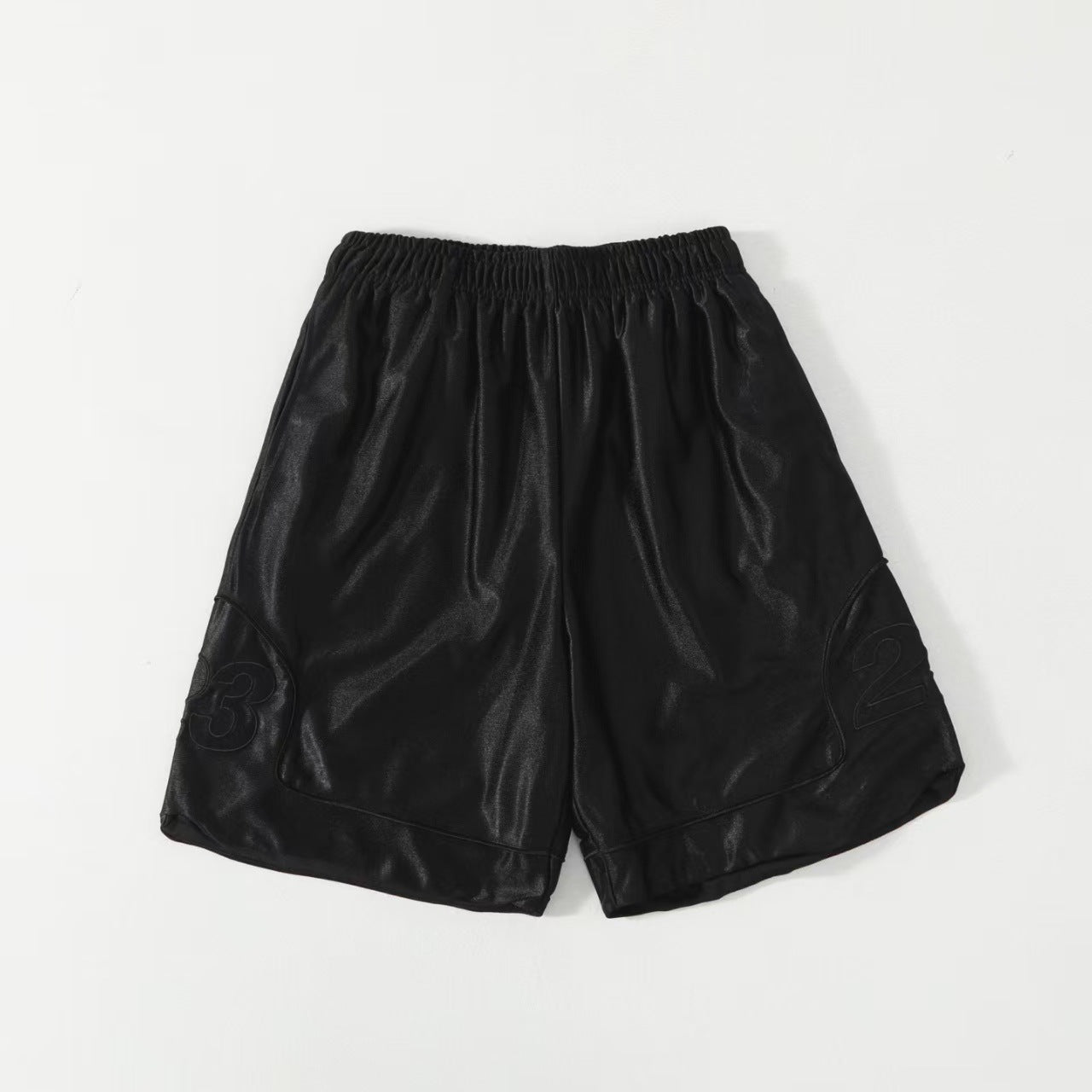 Supreme Satin Finish Number Patch Basketball Shorts - Black