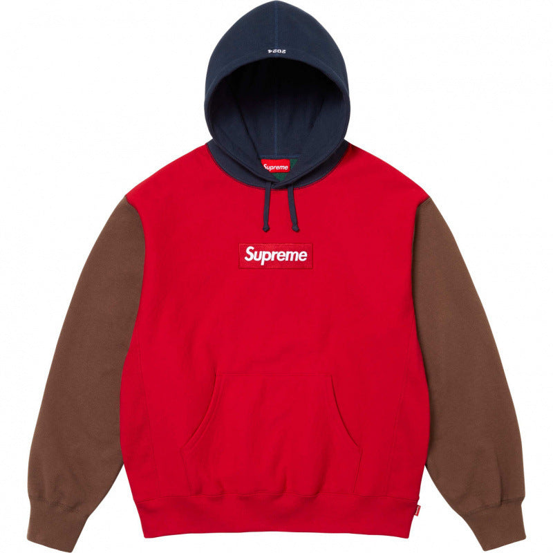 Supreme Colorblock Vertical Logo Hoodie