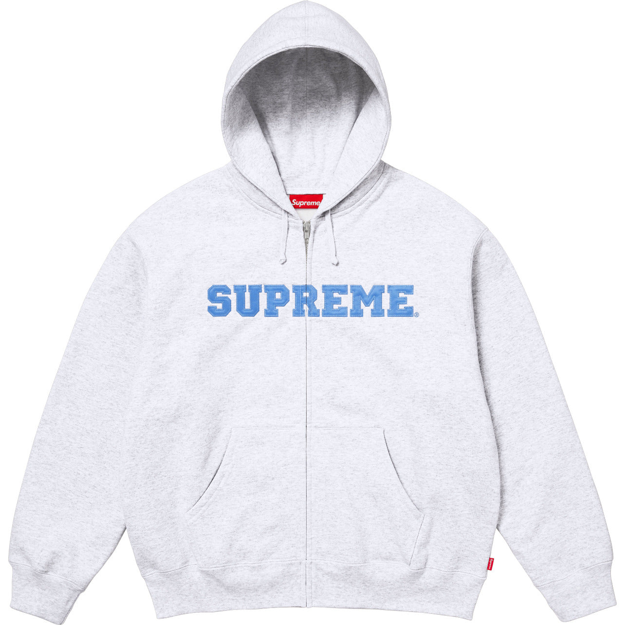 Supreme Classic Chest Logo Hooded Sweatshirt - Ash Grey