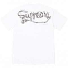 Supreme Cursive Script Front Graphic T-Shirt - White
