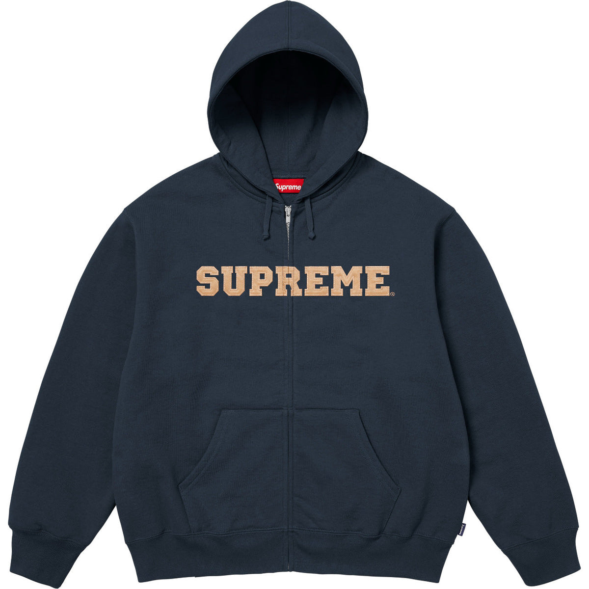 Supreme Classic Chest Logo Hooded Sweatshirt - Navy