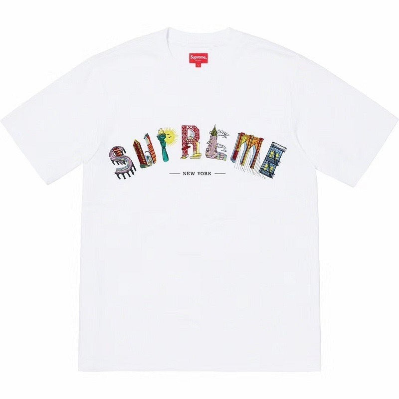 Supreme Multi-Color Arc Logo T-Shirt - White