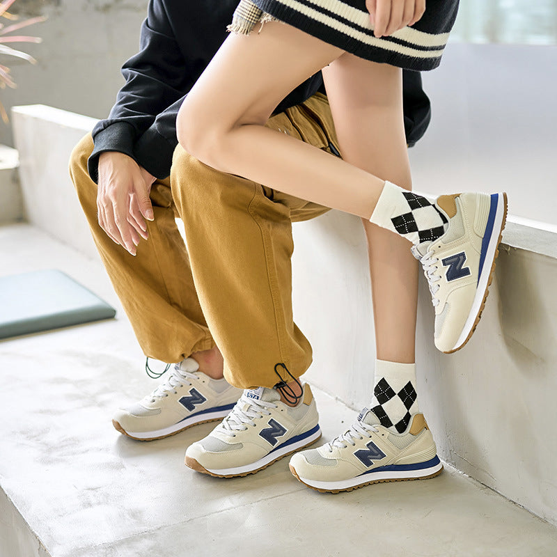 Putian 574nb sports shoes for men, Spring and Autumn New Balance Cool running shoes for women, breathable N-shaped shoes for couples, casual shoes