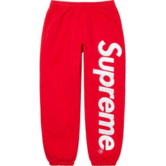 Supreme Satin Appliqué Sweatpants - Red