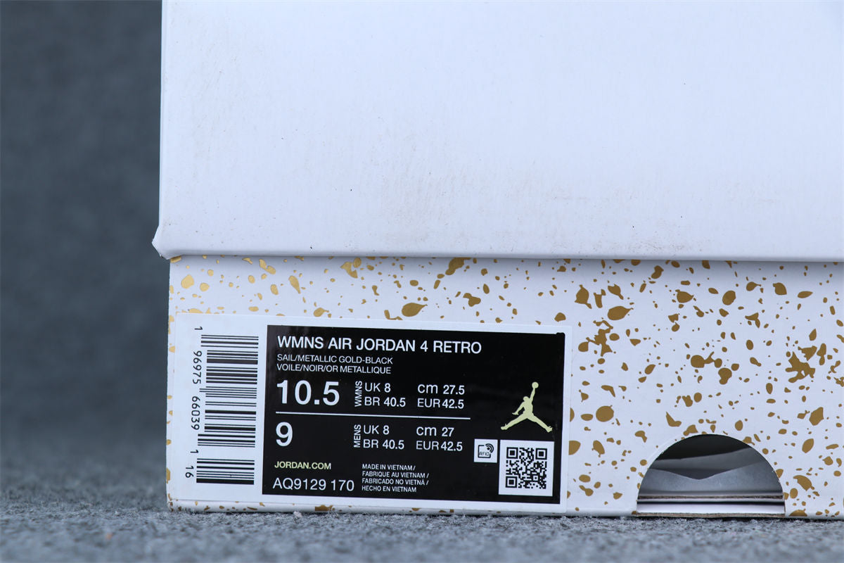 Wmns Air Jordan 4 Retro 'Metallic Gold'