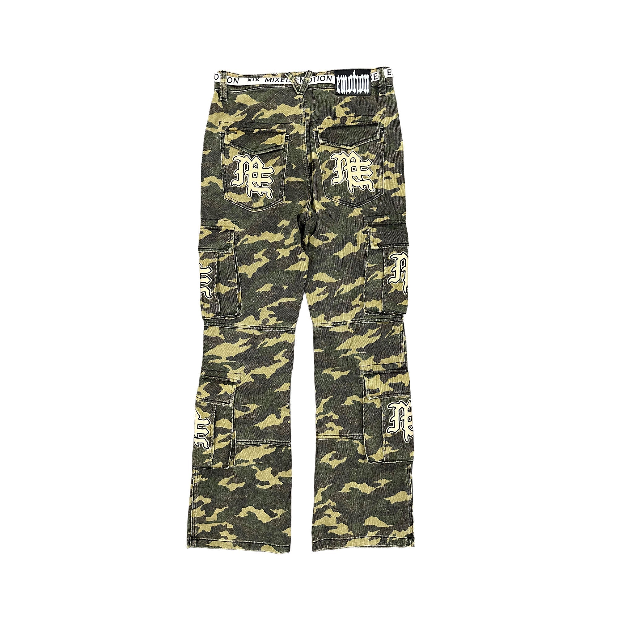 Mixed Emotions 'ME' Camo Cargo Pants