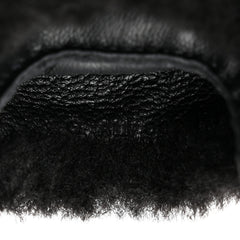 Milo Lambskin Merinos Wool Grigri Rodeo Robeo Plush Bag Charm PM Black