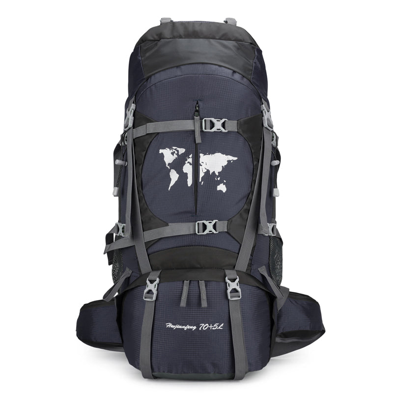 Climbing Bag, Professional Outdoor Large Capacity Backpack, Men's And Women's Hiking Off-road Backpack With Bracket, Travel Camping Backpack