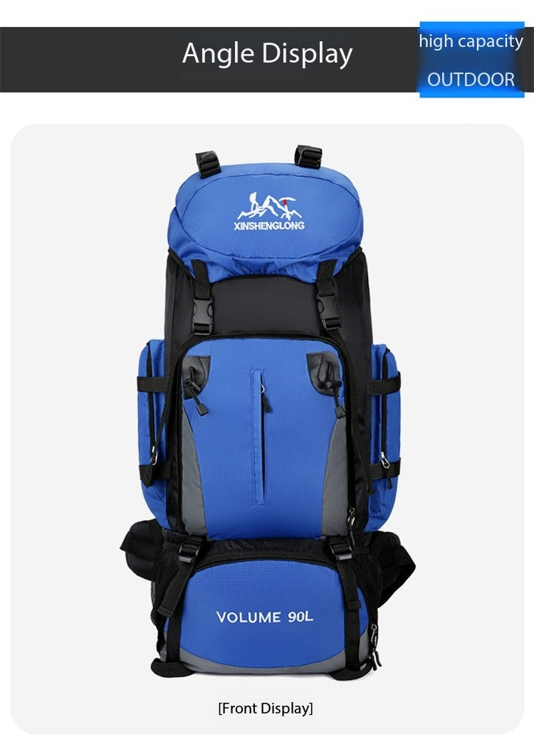 90L Large Capacity Lightweight Backpack For Men And Women, Outdoor Hiking Bag, Waterproof Hiking Bag, Tourist Work Bag