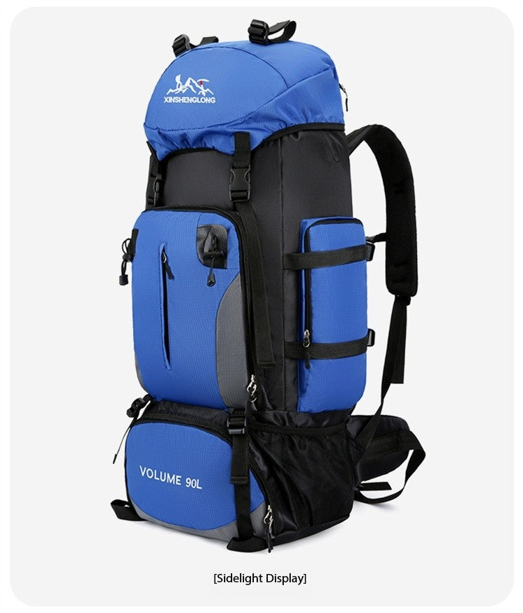 90L Large Capacity Lightweight Backpack For Men And Women, Outdoor Hiking Bag, Waterproof Hiking Bag, Tourist Work Bag