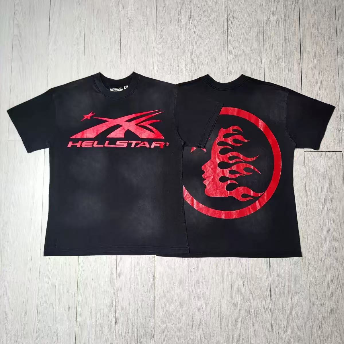 Hellstar Sports Logo Gel Tee Black/Red