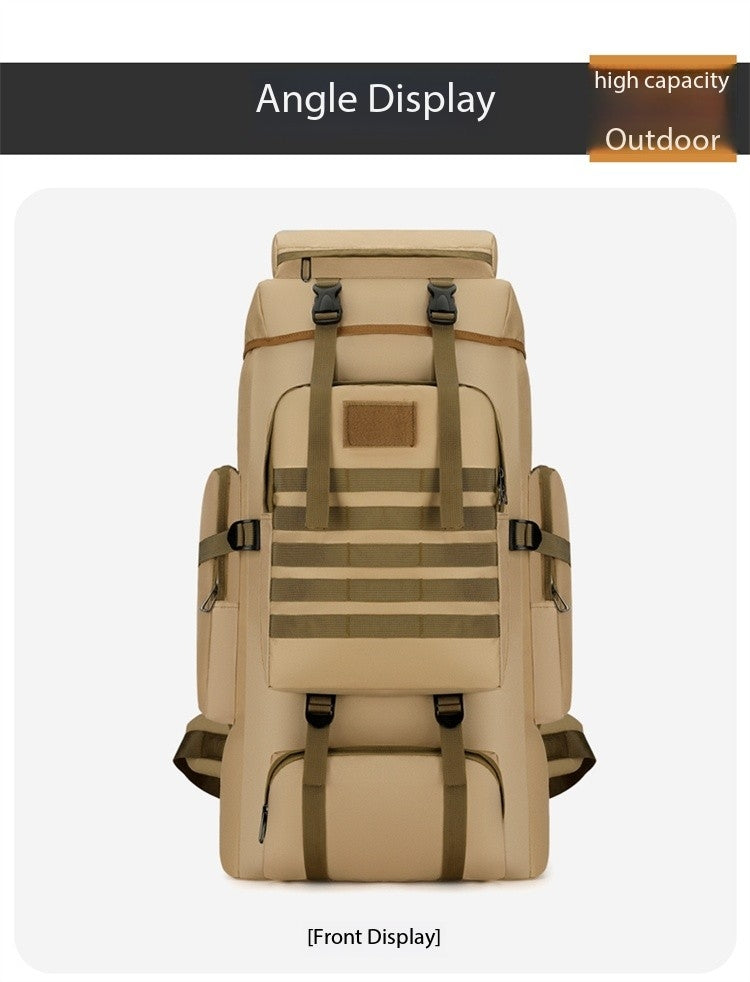Canvas Large Capacity Backpack Travel Bag Men's Backpack Outdoor Sports Mountaineering Bag Hiking Retro Military Bag