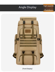 Canvas Large Capacity Backpack Travel Bag Men's Backpack Outdoor Sports Mountaineering Bag Hiking Retro Military Bag
