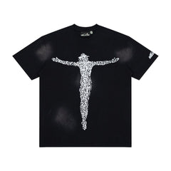Hellstar Brain Cross Graphic Oversized Cotton T-Shirt