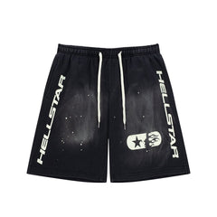 Hellstar Paint Splatter Gradient Drawstring Shorts