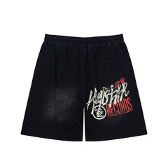 Hellstar Vintage Wash Spray Graphic Sweat Shorts